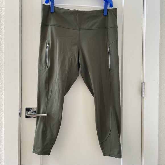 Athleta Rainier Tight Olive Green Size 2X - Picture 2 of 10